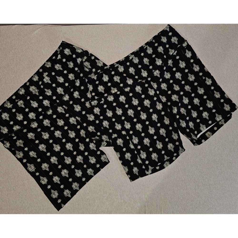 Lot of 2 Lands End Womens High Waisted 6 Inch Bike Swim Shorts Black 1X 16W 18W
